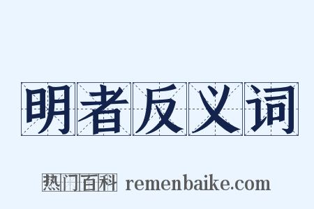明者反义词是什么意思的图片